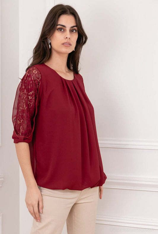 Blouse With Necklace.