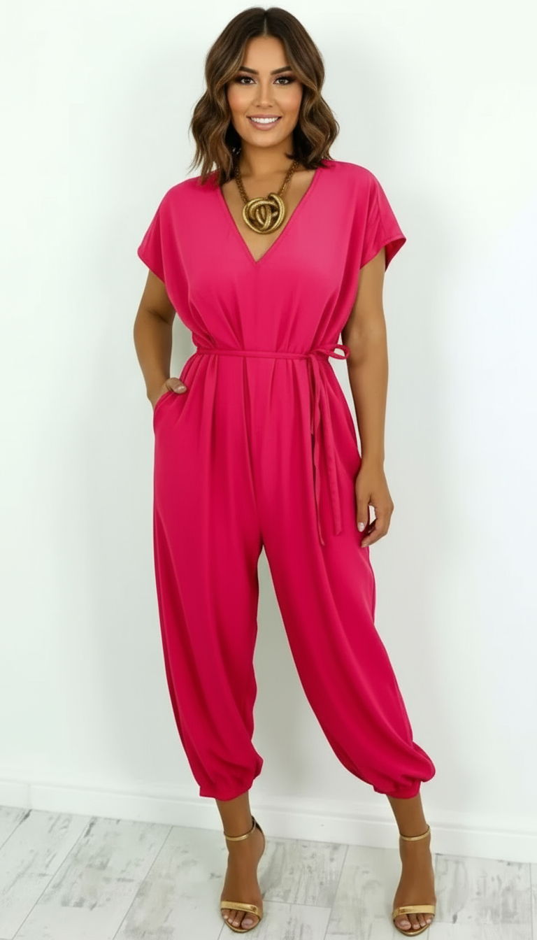V-Neck Jumpsuit