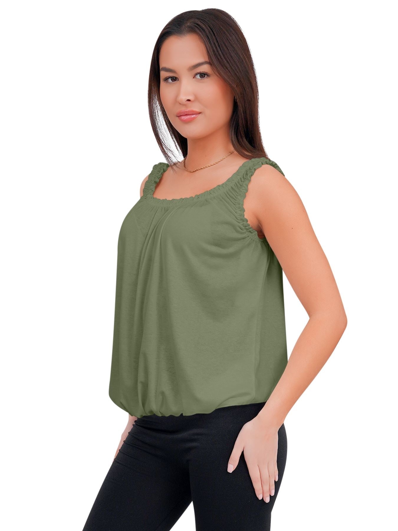 Elasticated Gather Vest Top