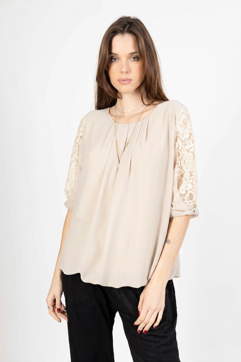 Blouse With Necklace.