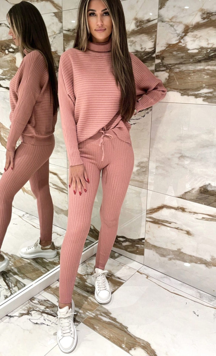 Ribbed Knit Legging Set