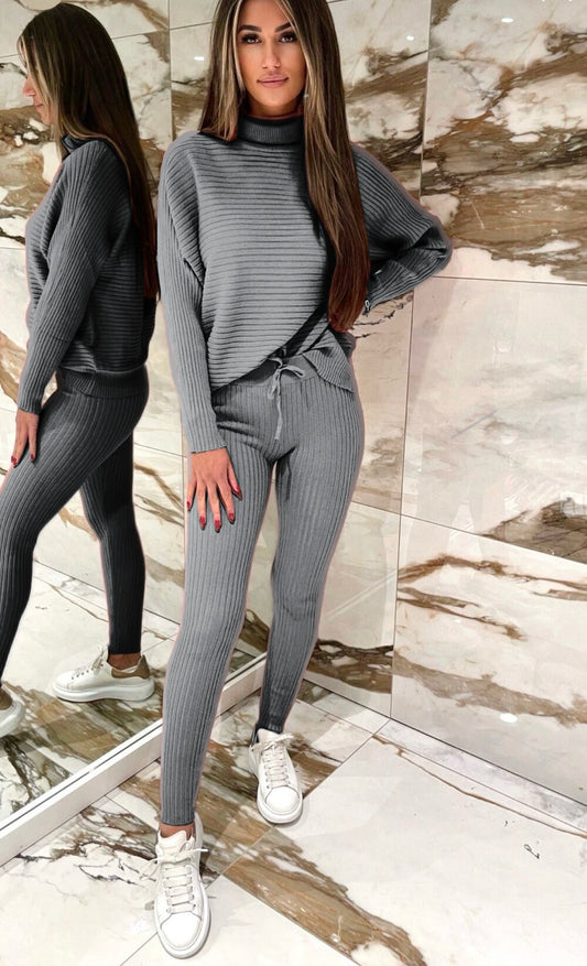 Ribbed Knit Legging Set