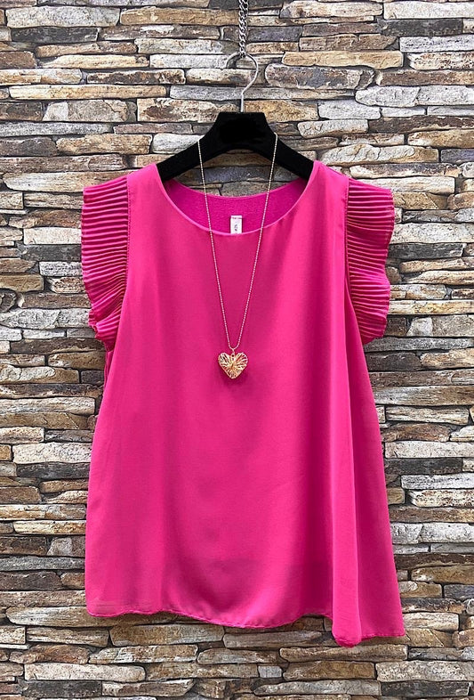 Pleated Sleeve Top