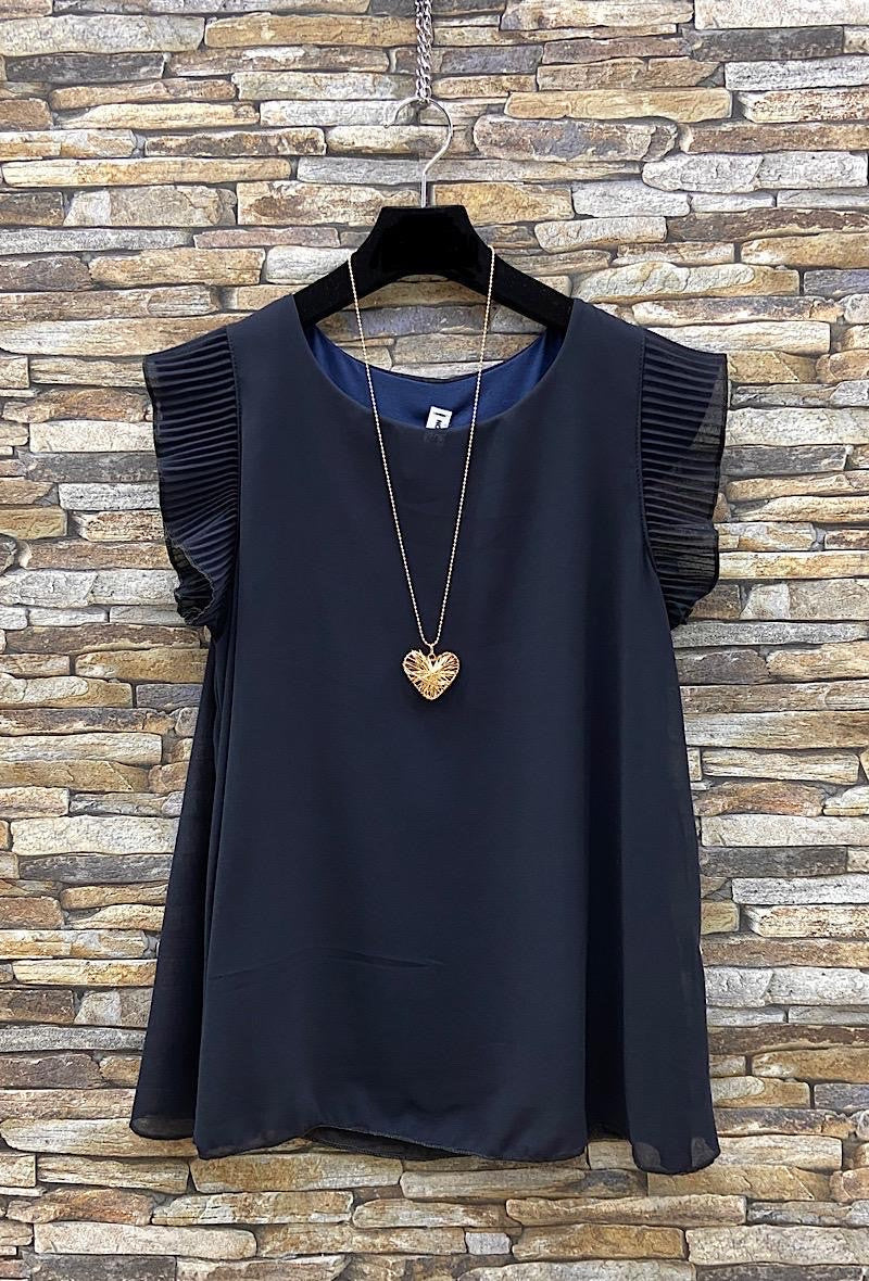 Pleated Sleeve Top