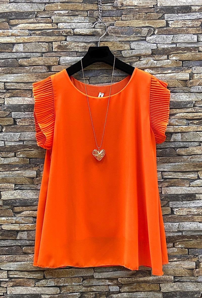 Pleated Sleeve Top