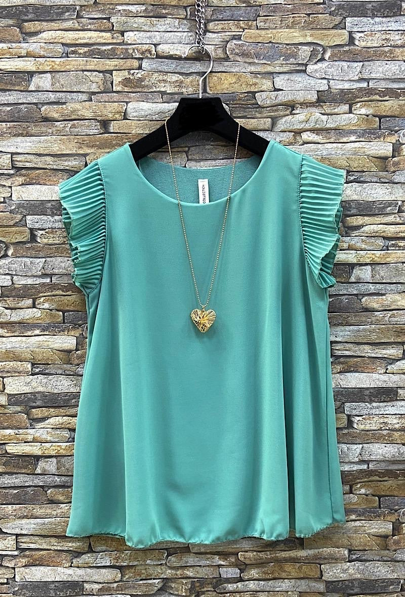 Pleated Sleeve Top