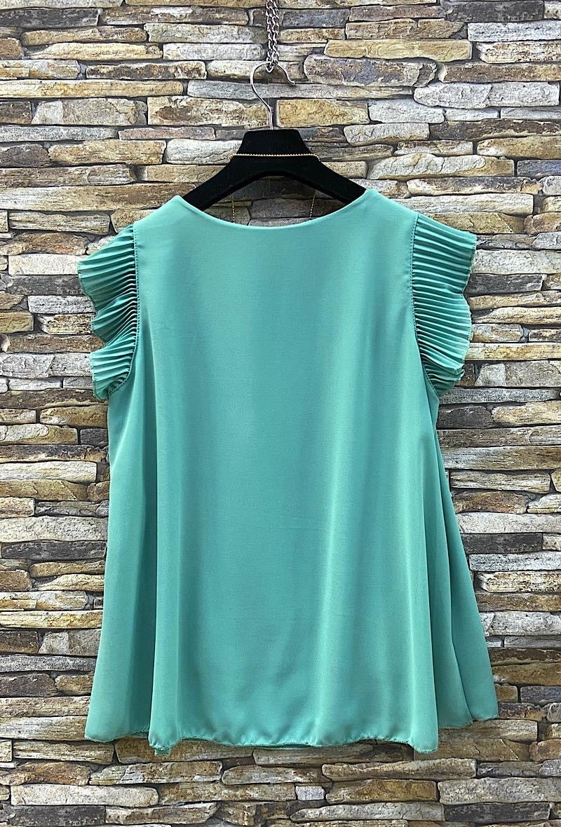 Pleated Sleeve Top