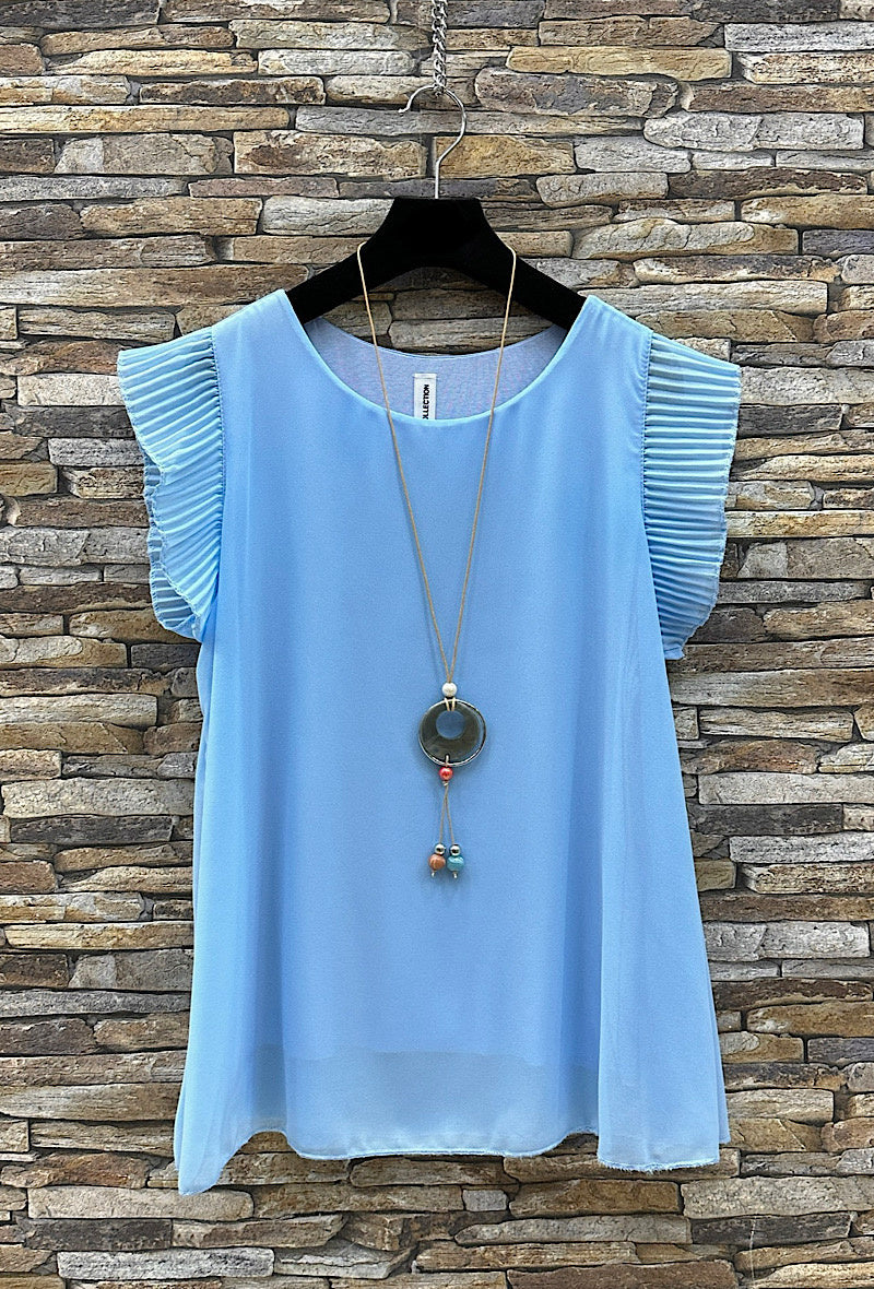 Pleated Sleeve Top