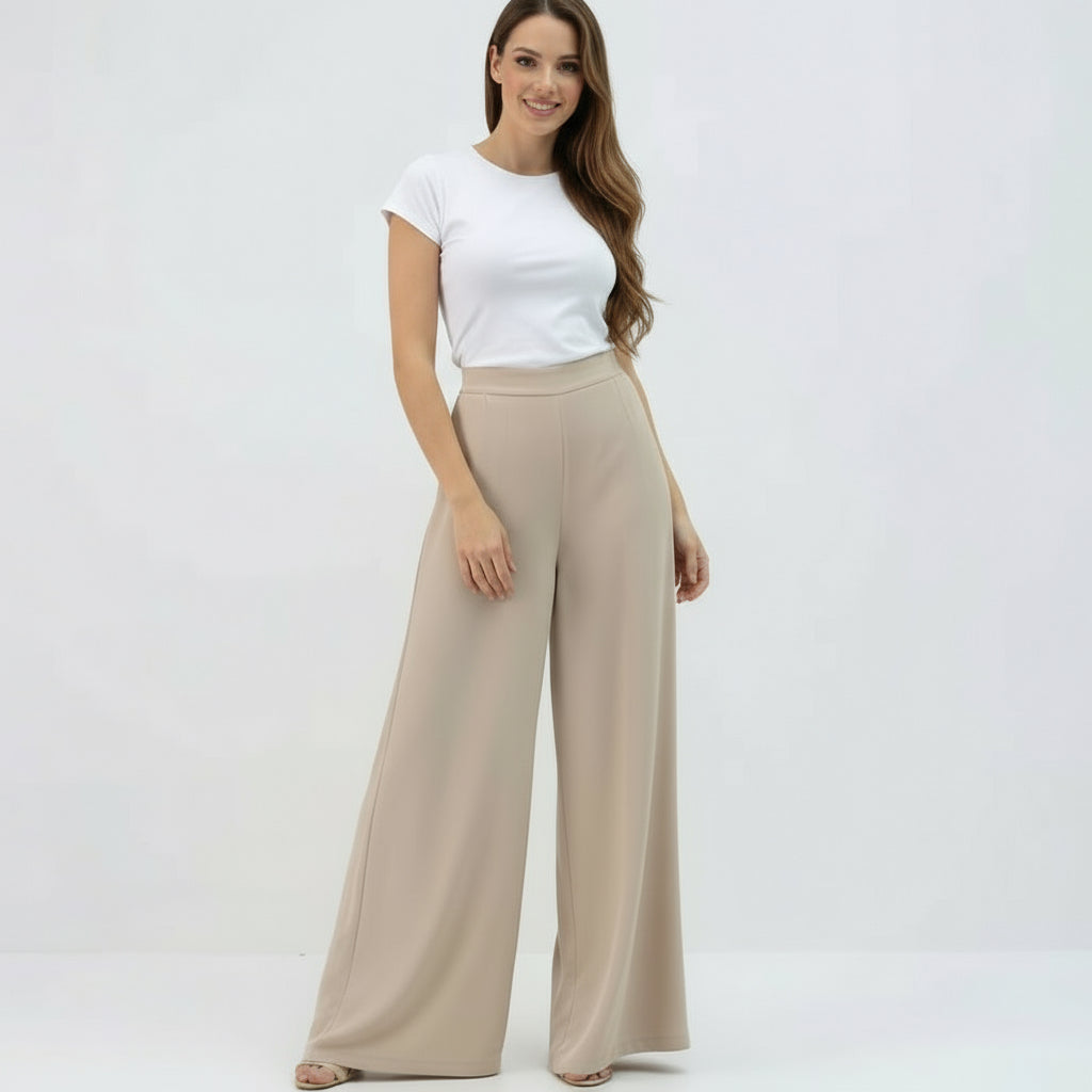 Italian Plain Palazzo Trousers