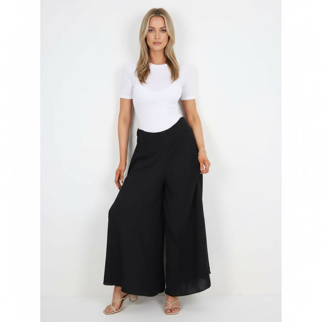 Italian Plain Palazzo Trousers