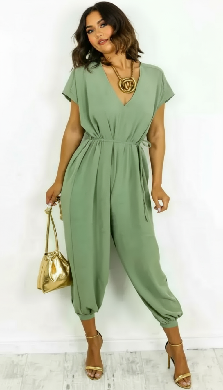 V-Neck Jumpsuit