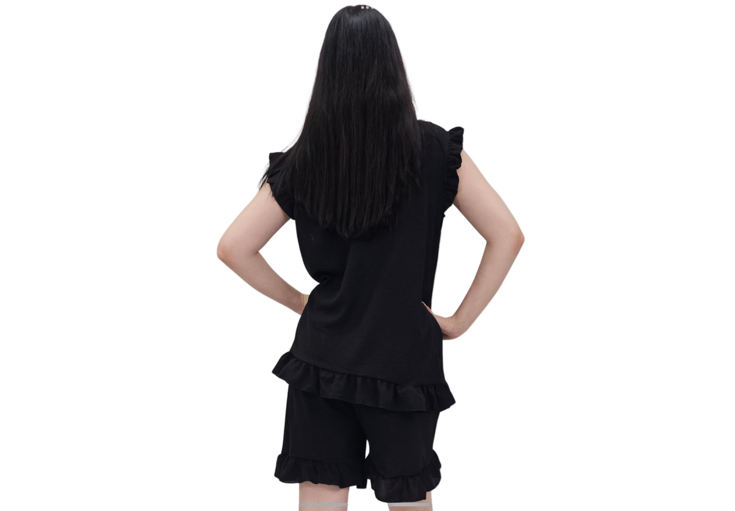 Ruffled-Trimmed Co-Ord Set