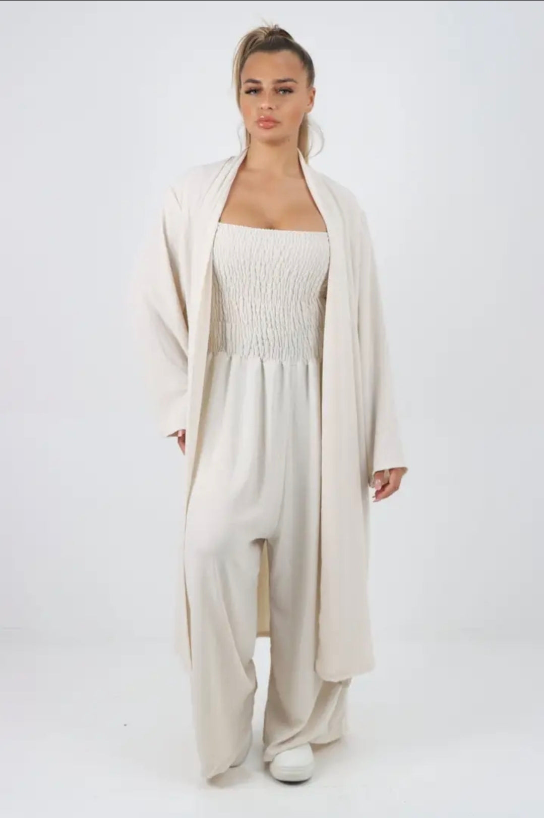 Italian open fronting sleeve cardigan