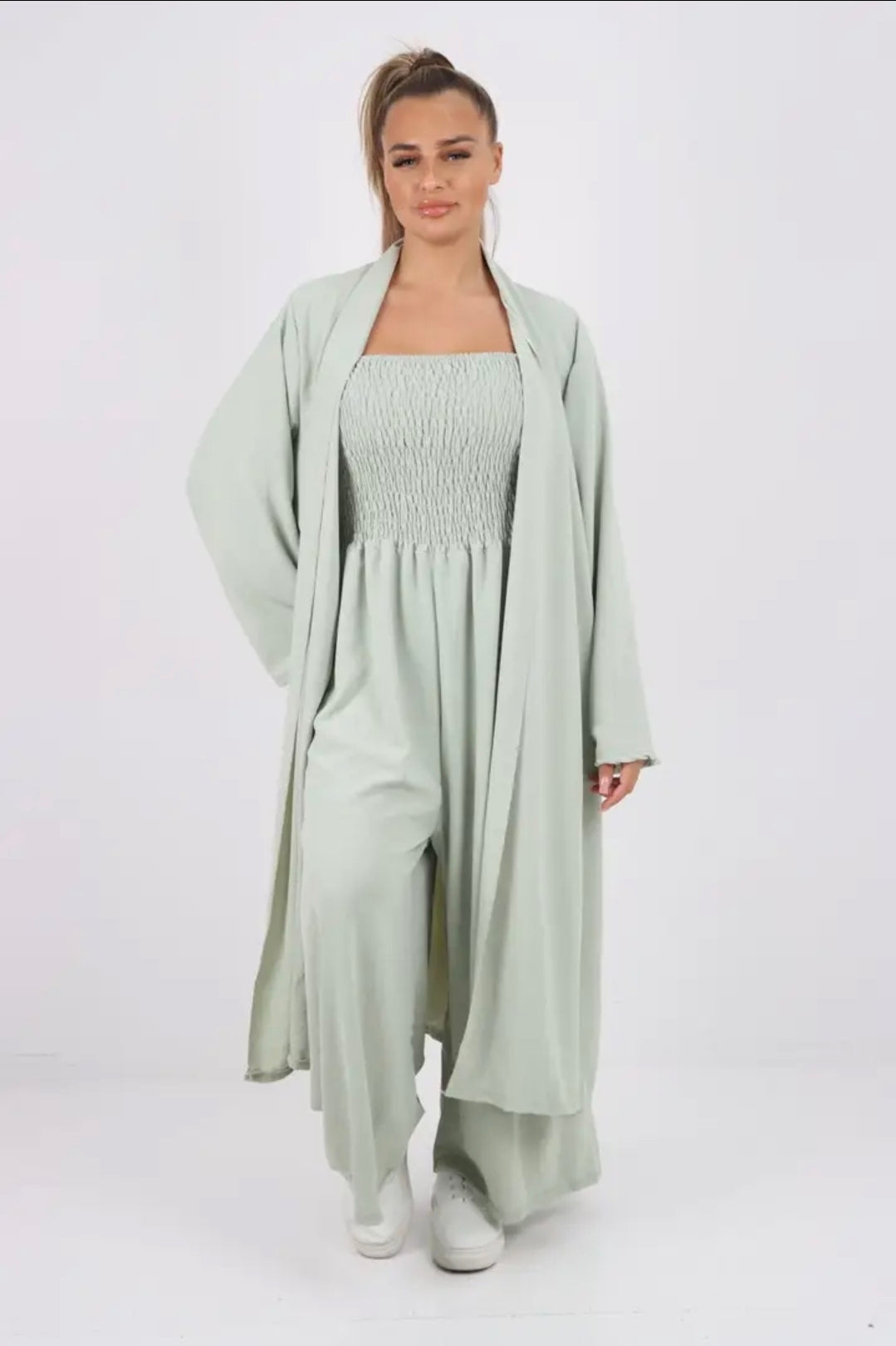 Italian open fronting sleeve cardigan