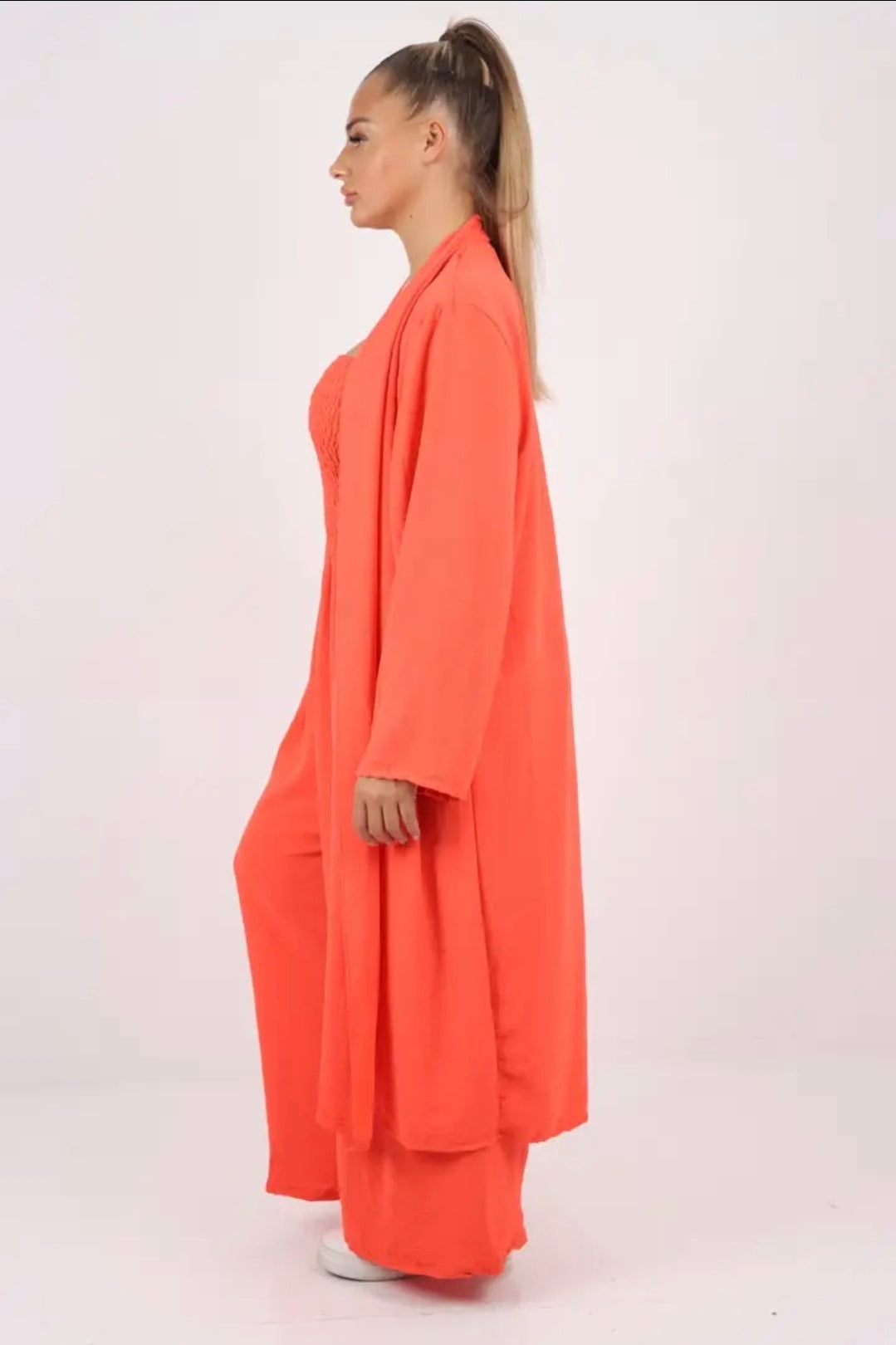 Italian open fronting sleeve cardigan