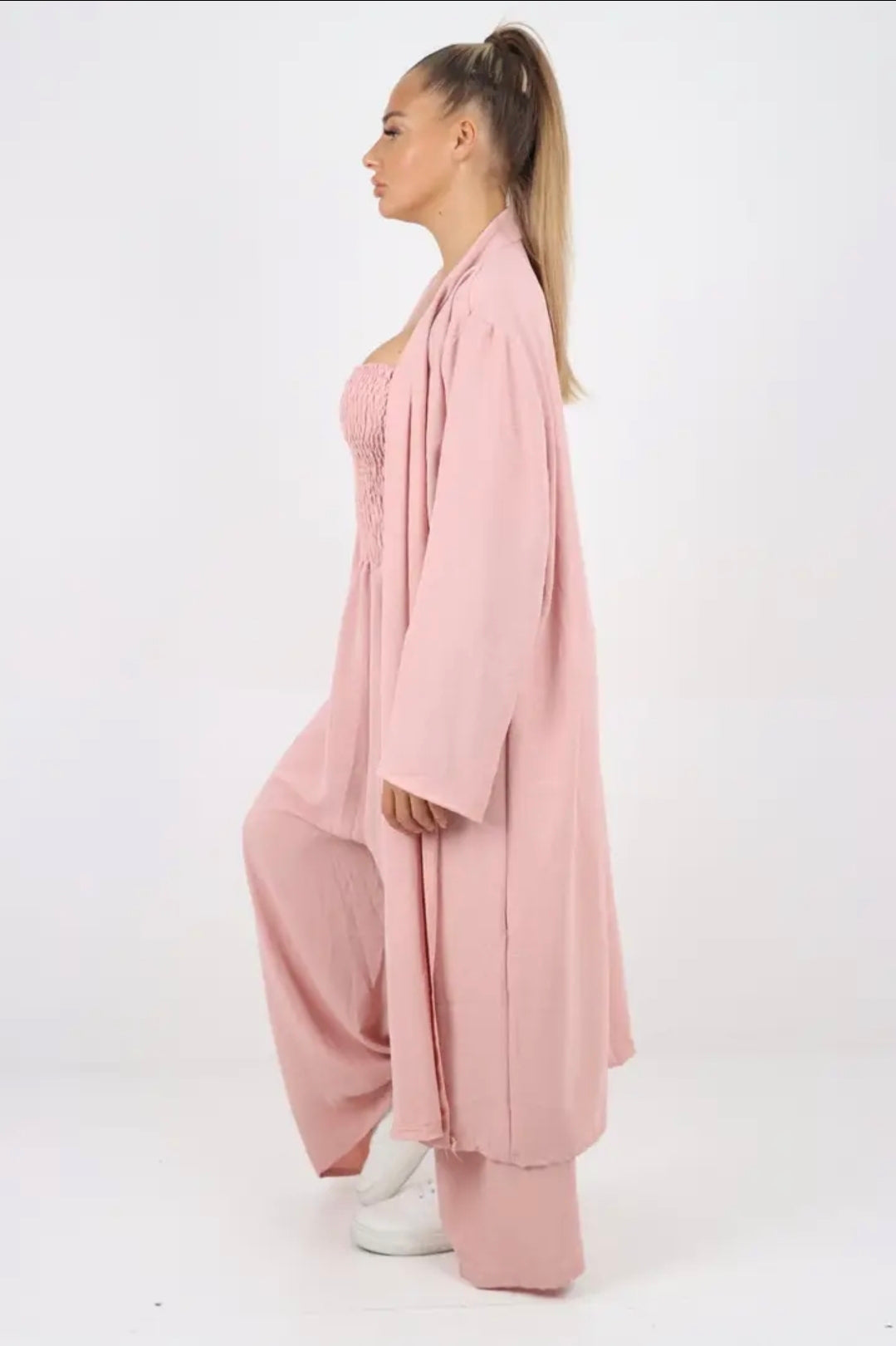 Italian open fronting sleeve cardigan